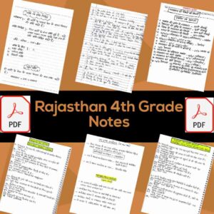 Rajasthan 4th Grade Notes (PDF)