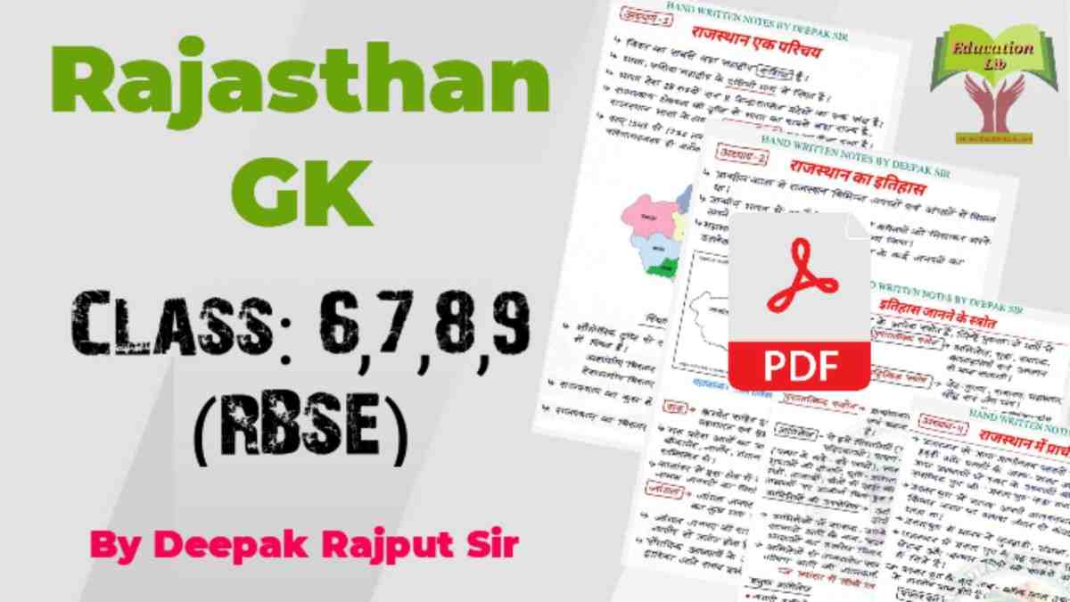 Rajasthan GK Notes in Hindi